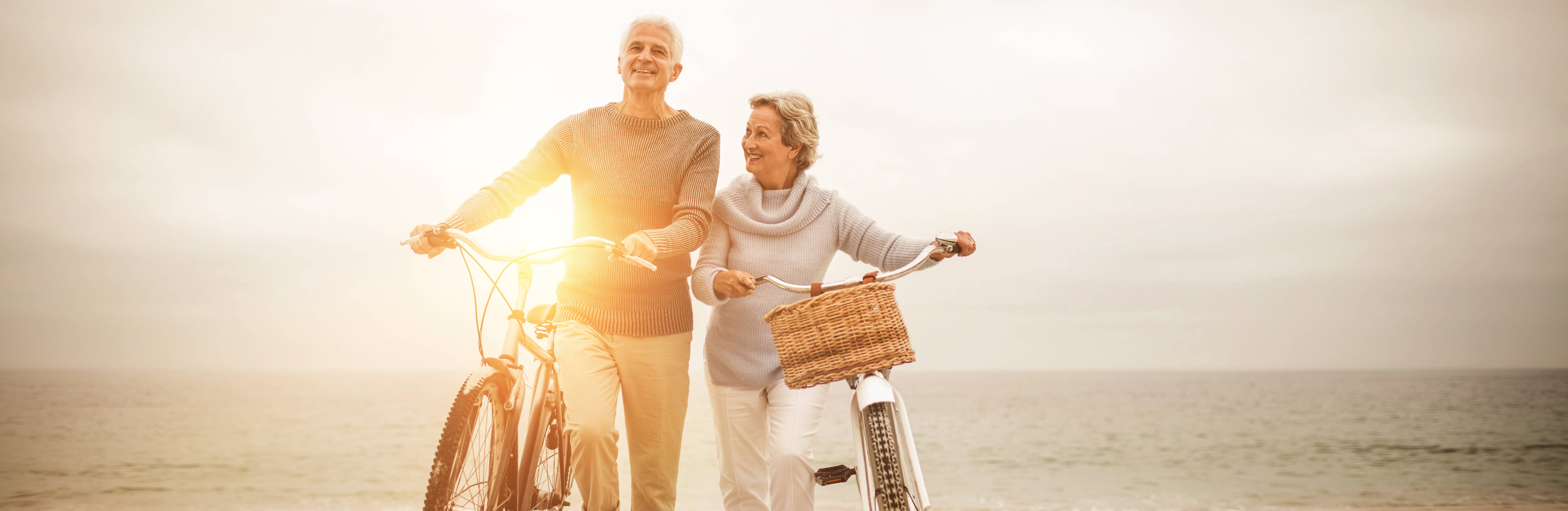 couple riding a bike