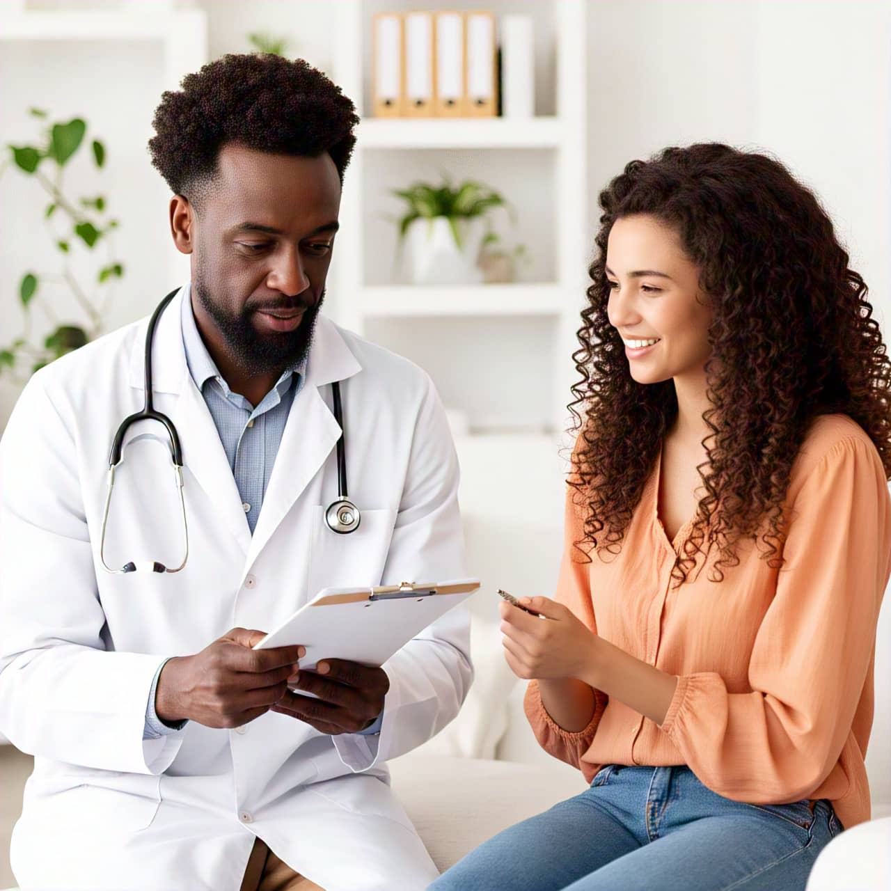 Doctor and patient home visit