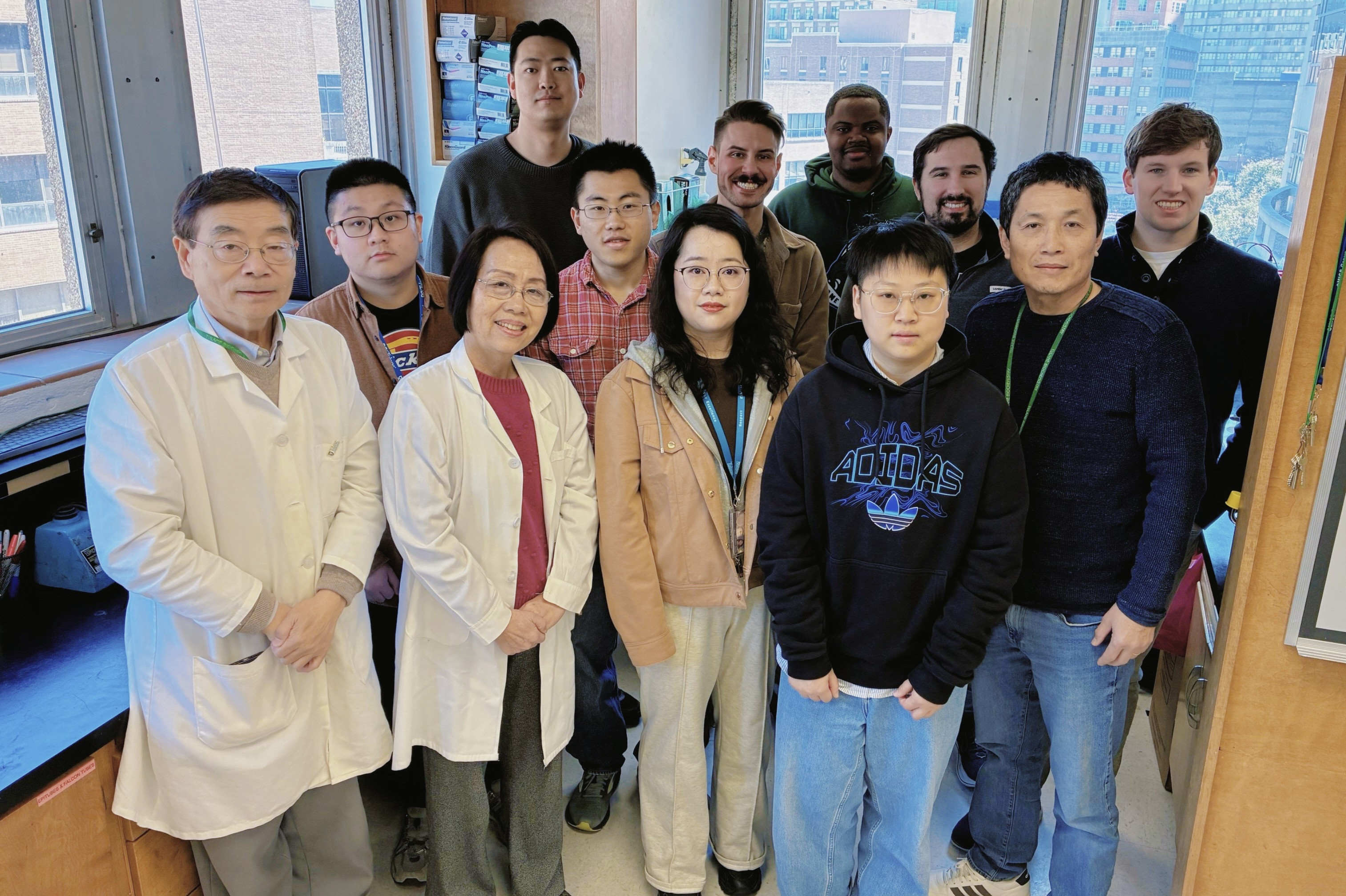 the Lu Park Lab stands together