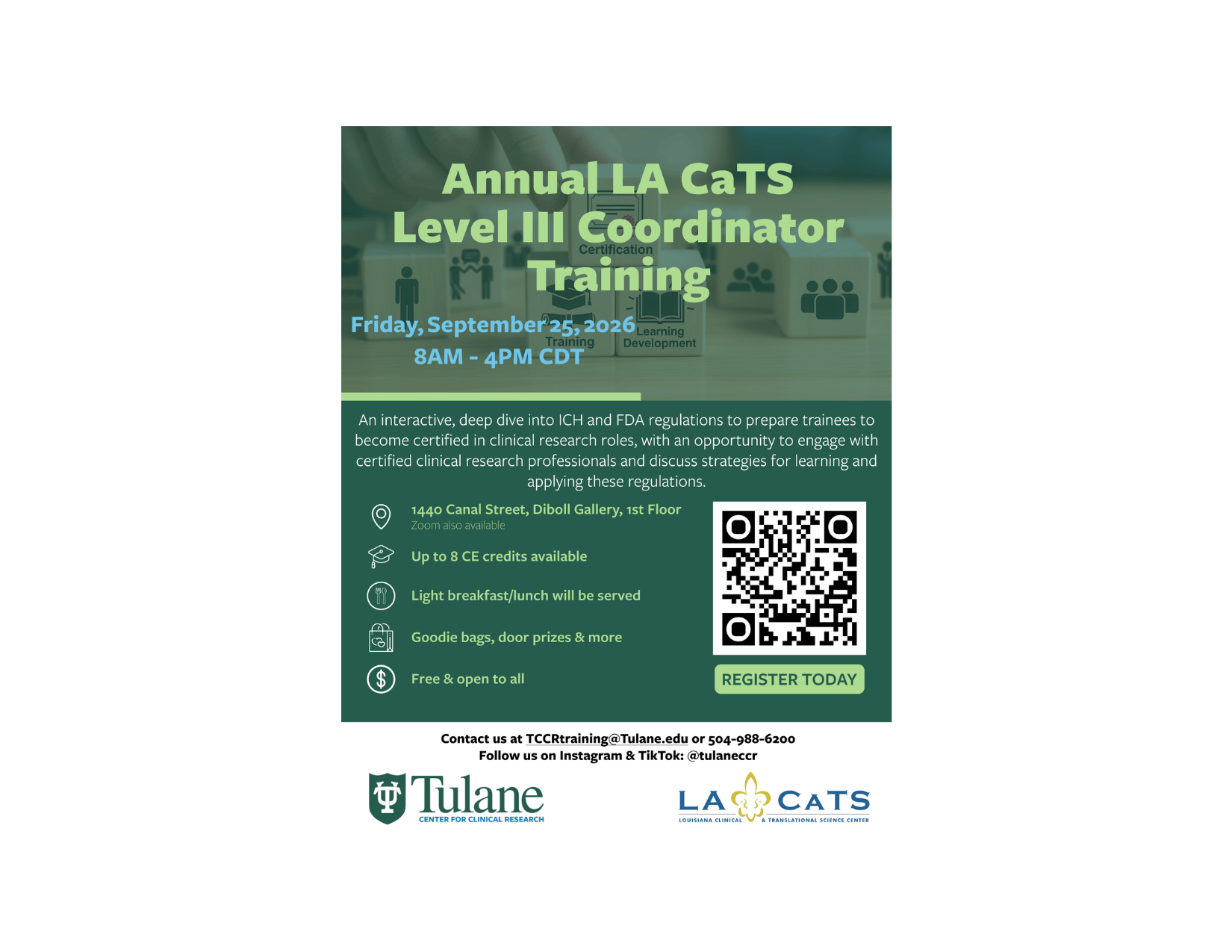 Flyer: Annual LA CaTS Level III Coordinator Training