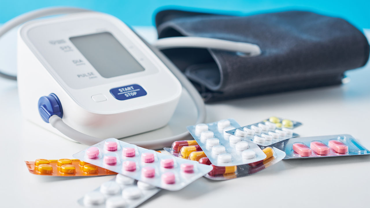 Blood pressure monitor and medications