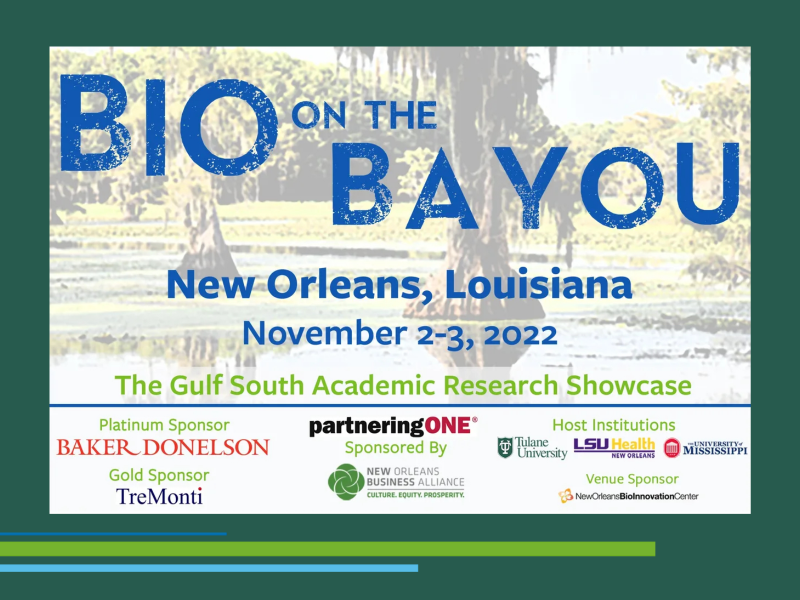 This image shows a logo for Bio on the Bayou.