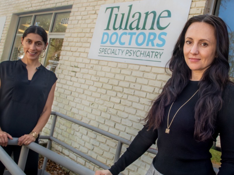 Serena Chaudhry and Ashley Weiss are seen standing outside the EPIC clinic.