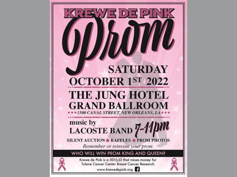 Krewe de Pink Prom flyer