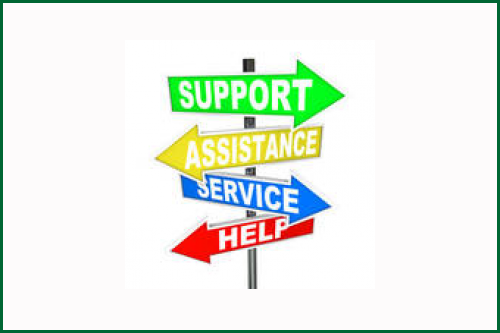 illustration of street sign-support, assistance, service, help