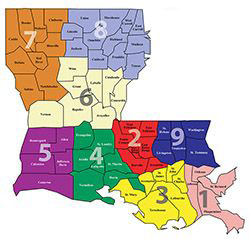 map of louisiana parishes