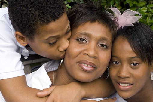black woman with children