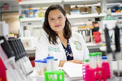 Dr. Christine Bojanski in her lab