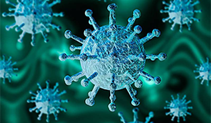 illustration of the COVID virus
