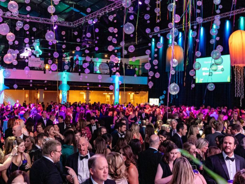 This is a photo of people at a ball