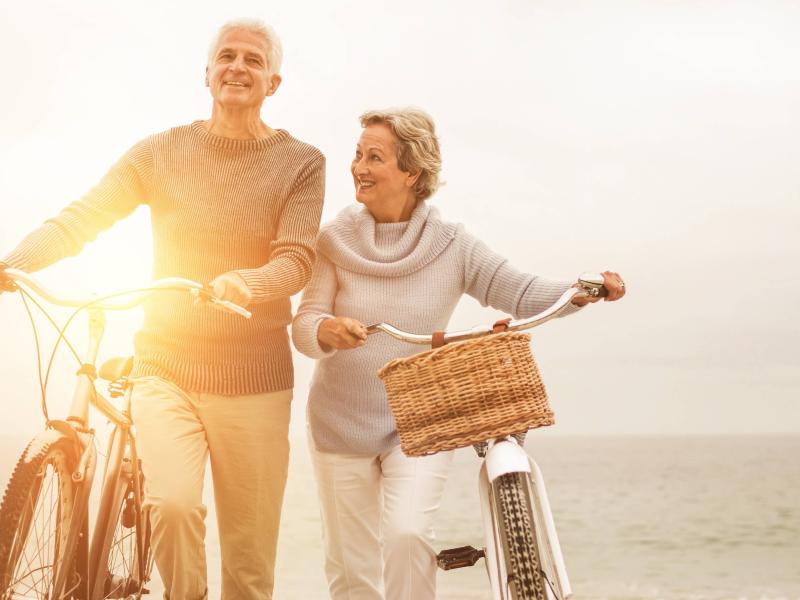 couple riding a bike