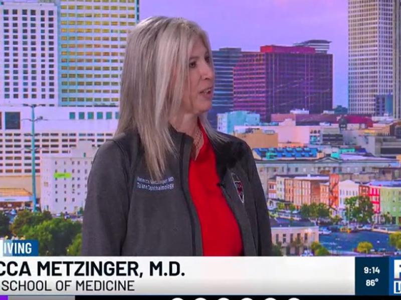 Rebecca Metzinger talks about eye health during LCMC Healthy Vision Month