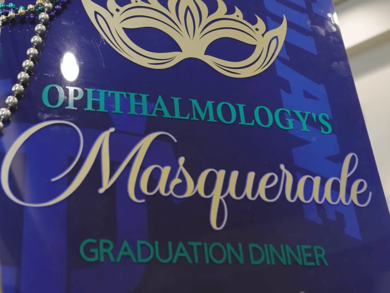 Ophthalmology masquerade graduation dinner poster