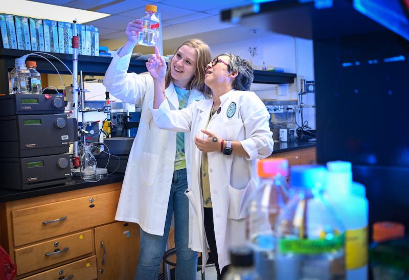 Tulane research photo This is a photo of two people in a lab..