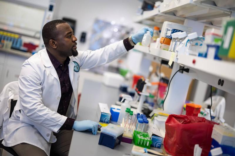 Student in Lab