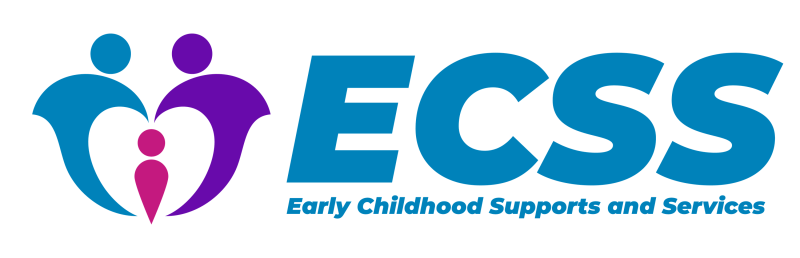 Early Childhood supports and services ECSS logo with icon of two parents and a child