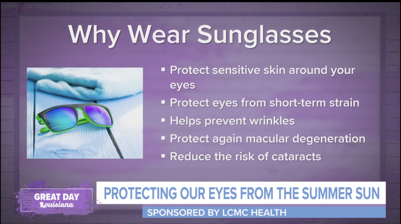 Why Wear Sunglasses graphic from 4WWLTV