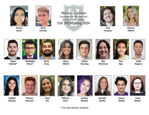 Composite picture of students in Master's 1 year Biochemistry program Fall 2023-Spring 2024