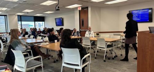 Jo Shapiro giving presentation