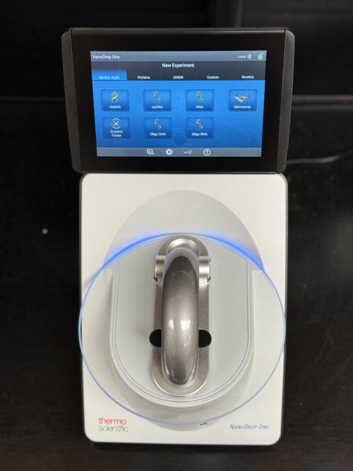 NanoDrop One instrument in the SIF Rm 6722
