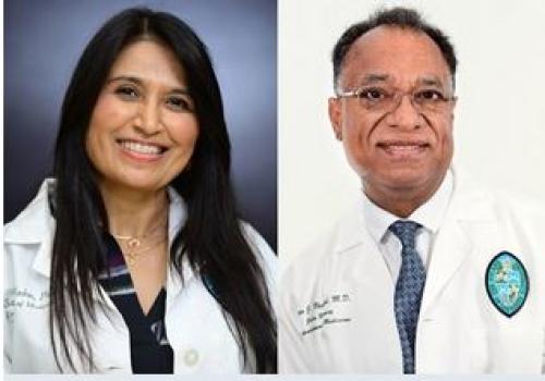 Assistant Professor Santus Yadav and Professor and Harry B. Greenberg Chair of Medicine, Dr. Victor Thannickal