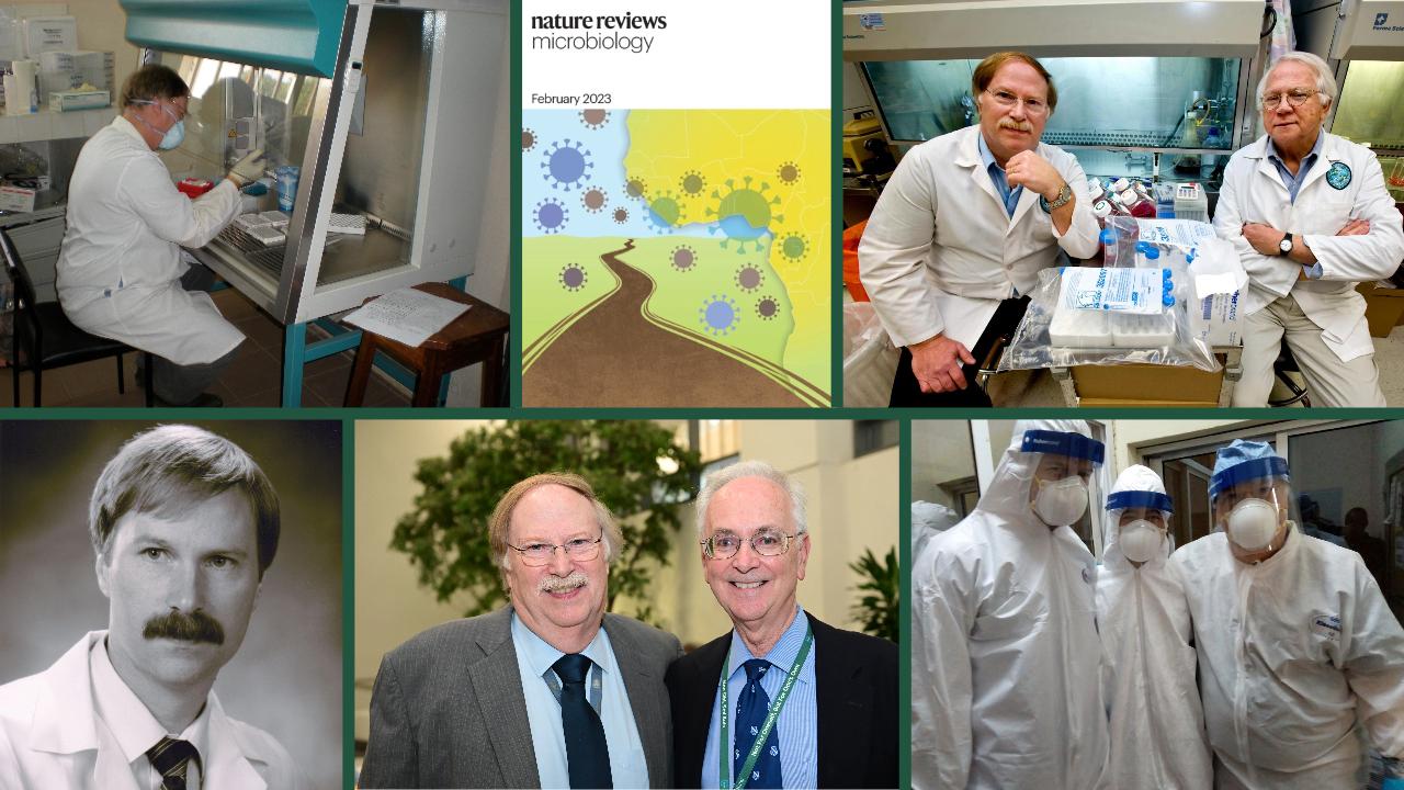 This is a collage of photos featuring Bob Garry, PhD