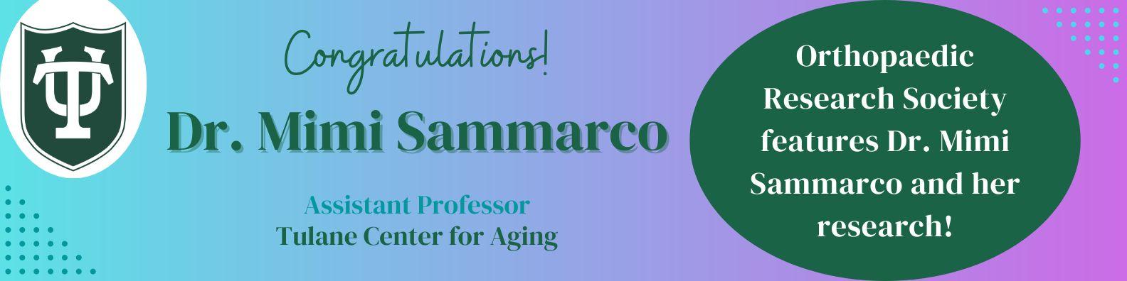 Congratulations! Dr. Mimi Sammarco