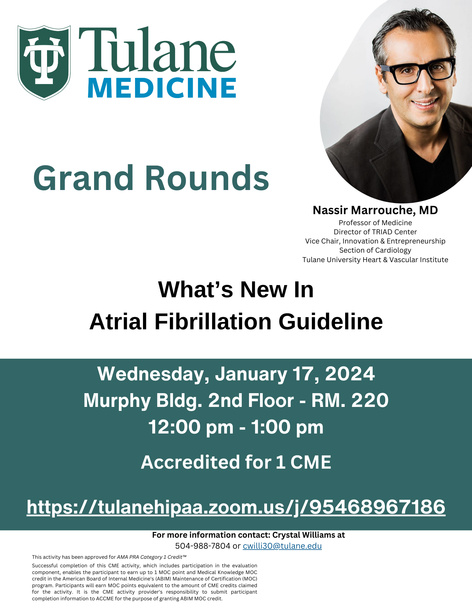 Nassir Marrouche, MD "What's New In Atrial Fibrillation Guideline"
