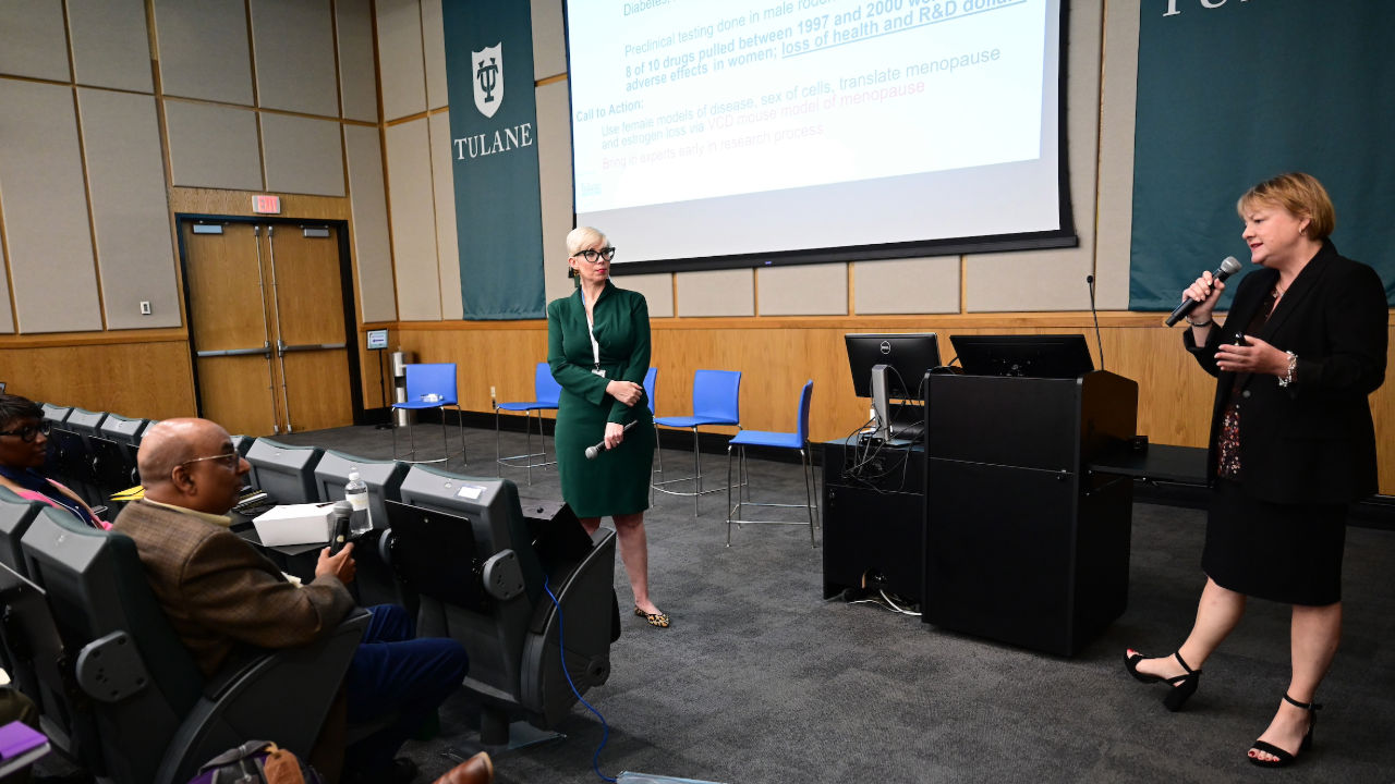 This is a photo of Heddwen Brooks, PhD, presenting at BOTB 2024