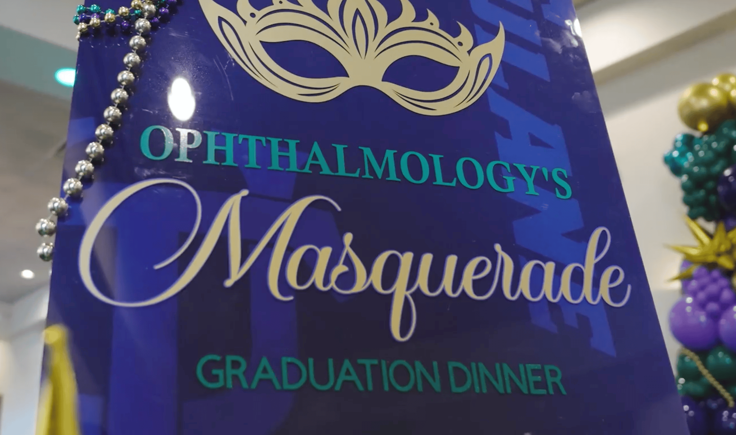 Ophthalmology masquerade graduation dinner poster