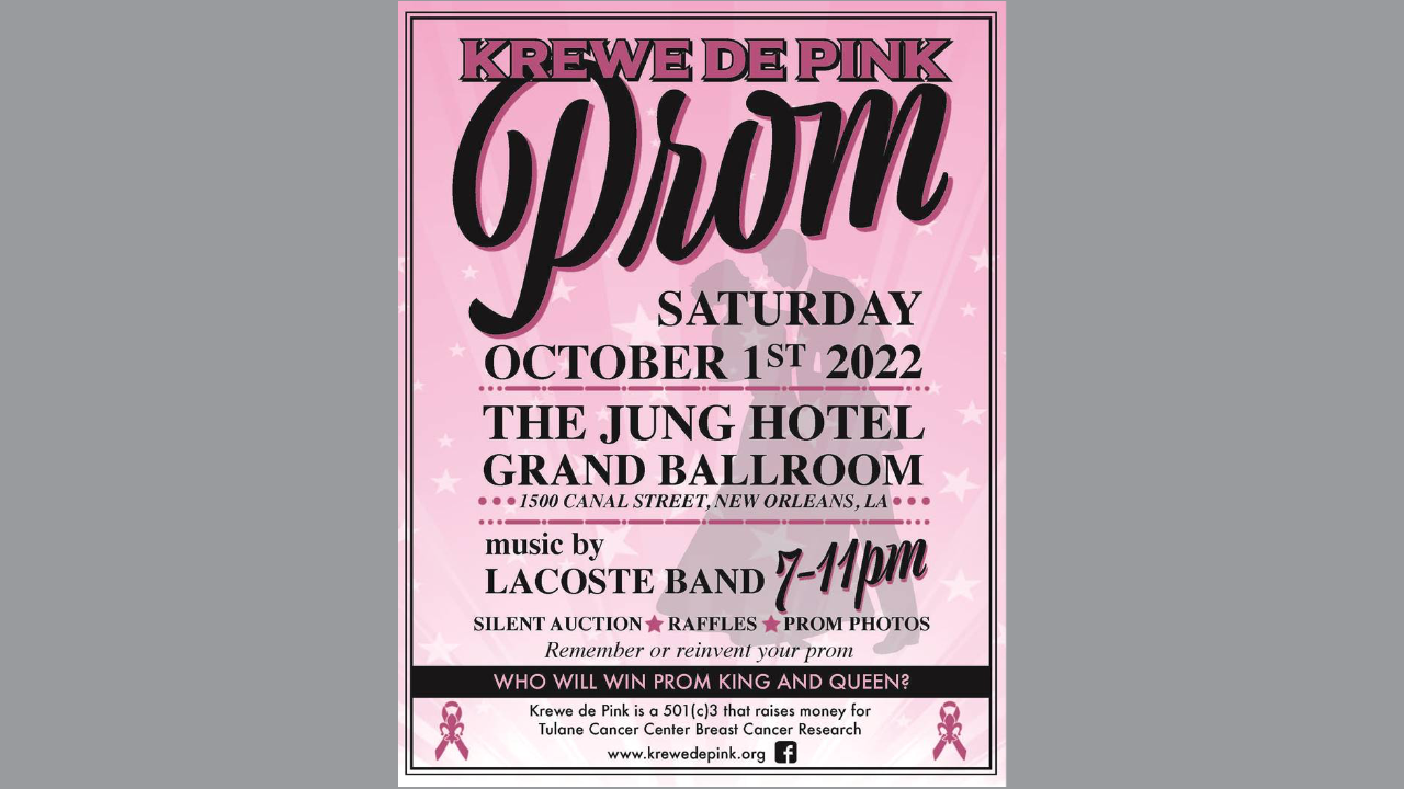 Krewe de Pink Prom flyer