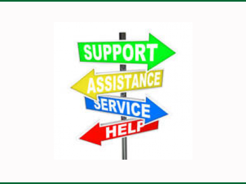 illustration of street sign-support, assistance, service, help