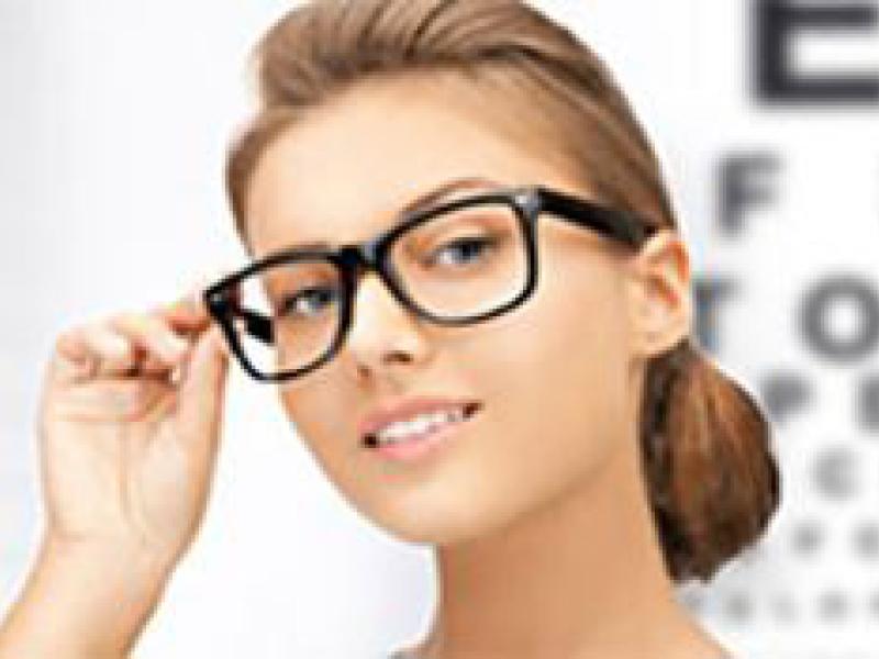 eye care woman in glasses