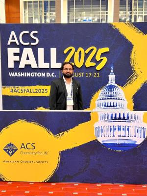 ACS Fall 2025 Chinmaya Mutalik conference photo