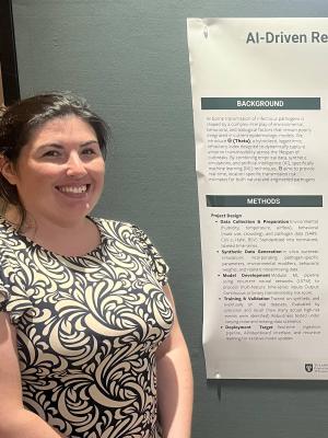 Sarah Bose presents her research on AI-driven airbiorne transmission index